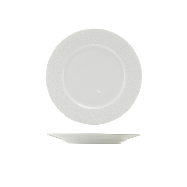 GENWARE | INCISE PORCELAIN LAVARA WINGED PLATE 23CM X 6 | WP-ILV23