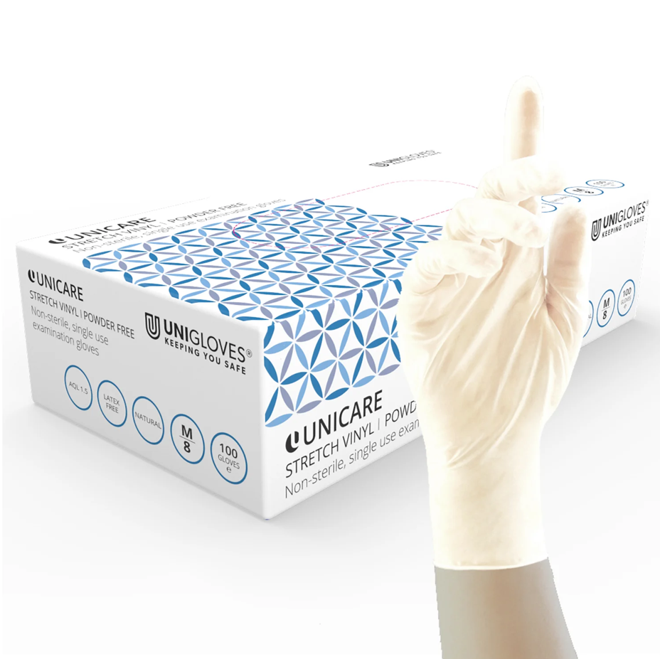 UNIGLOVES | POWDER FREE SYNTHETIC GLOVES X 100 | GS013X