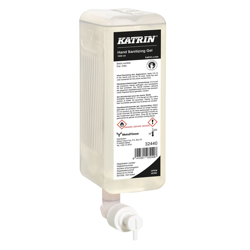 KATRIN | HAND SANITISER GEL CARTRIDGES 6 X 1LTR | I89346 | 14265