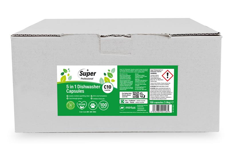 MIRIUS | SUPER 5 IN 1 DISHWASH CAPSULES X 100 | 800-289-0004
