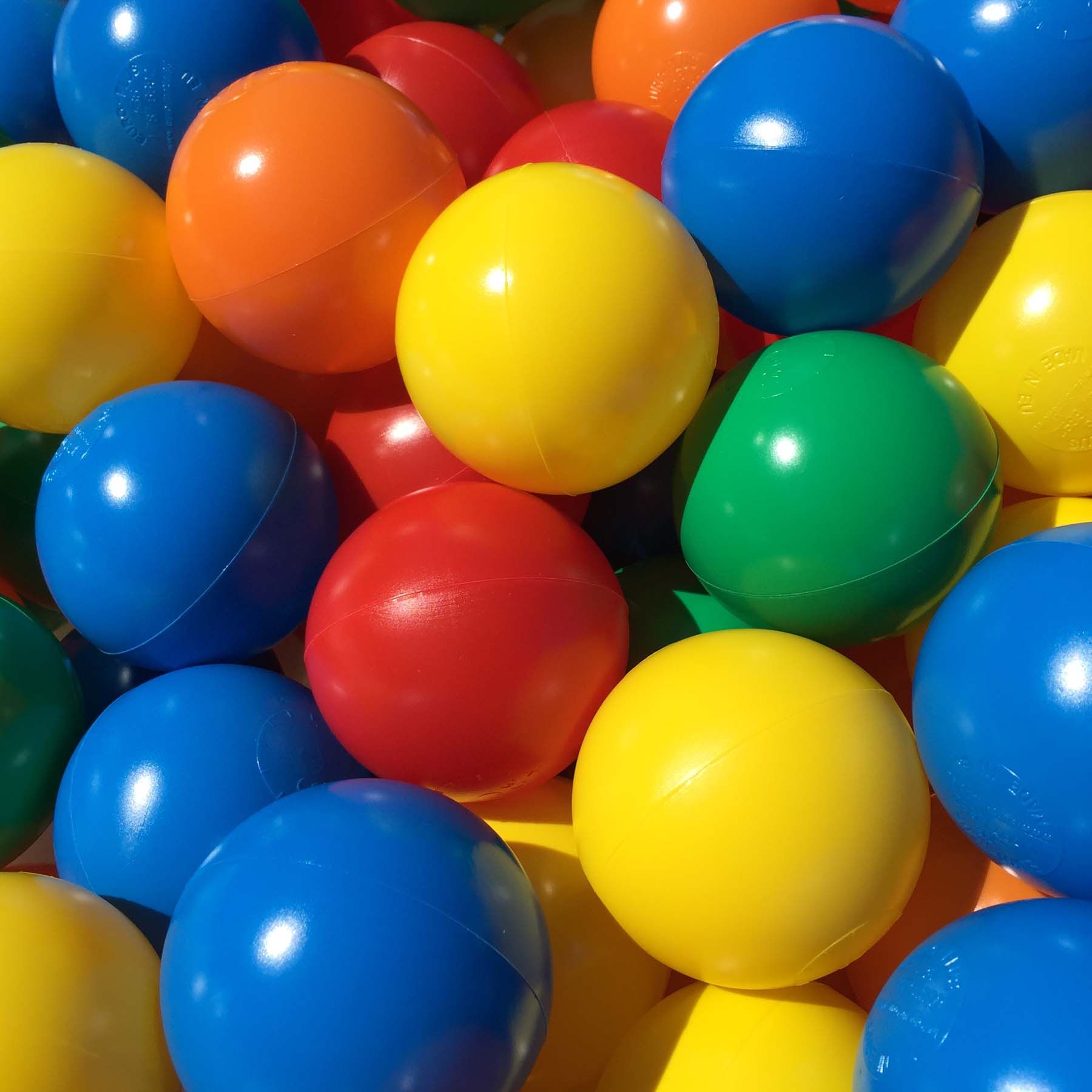 5 COLOUR 75MM BALL PIT BALLS MIX X 1000 | 39787MC