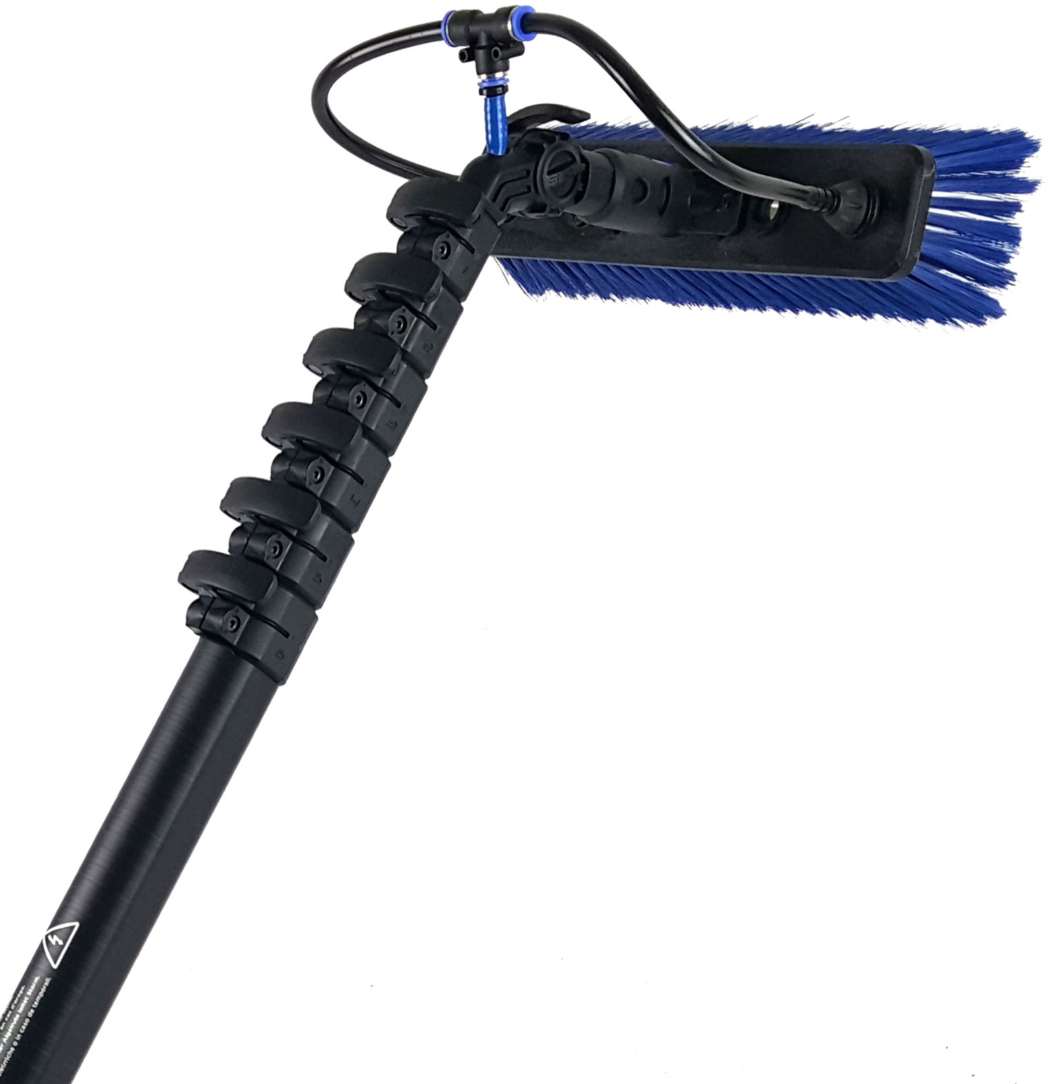 VARITECH SYSTEMS | OVA8 CARBON POLE 6 SECTION 25FT REACH C/W NYLON GOOSENECK, TUBING, DOUBLE TRIM BRUSH & HOSE COUPLING | OV22-24-E