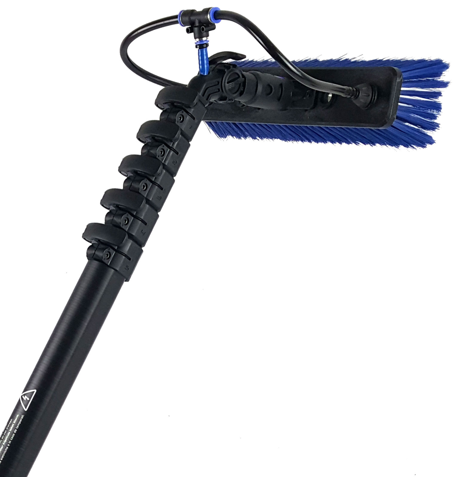 VARITECH SYSTEMS | OVA8 CARBON POLE 5 SECTION 28FT REACH C/W NYLON GOOSENECK, TUBING, DOUBLE TRIM BRUSH & HOSE COUPLING | OV25-24-E