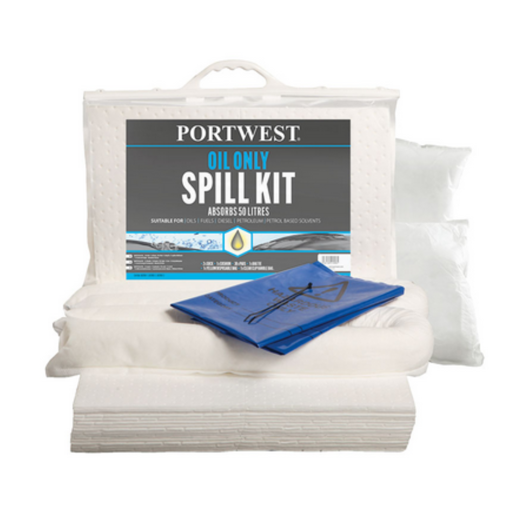 PORTWEST |  50 LTR OIL SPILL KIT 3 X PACKS | SM61
