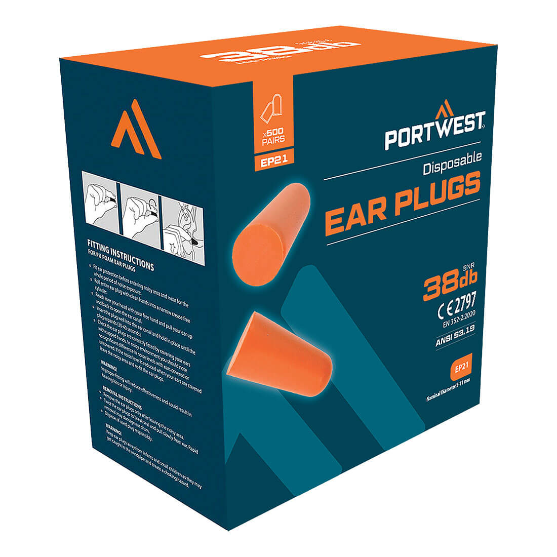 PORTWEST | EAR PLUG DISPENSER REFILL PACK X 500 | EP21 | 4754