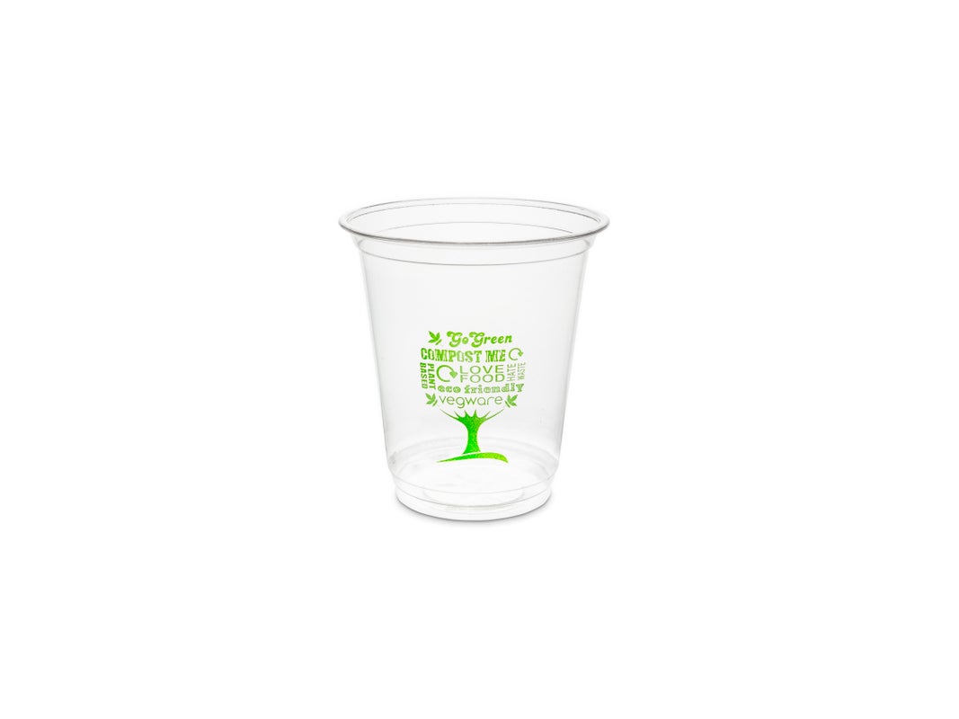 VEGWARE | 7OZ PLAIN PLA COLD CUP 76 SERIES GREEN TREE X 1000 | R200-GT