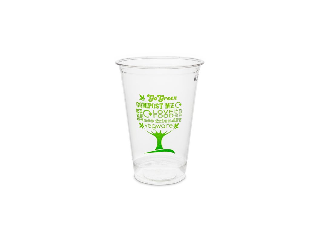 VEGWARE | 9OZ PLA COLD CUP 76 SERIES - GREEN TREE X 1000 | R280-GT