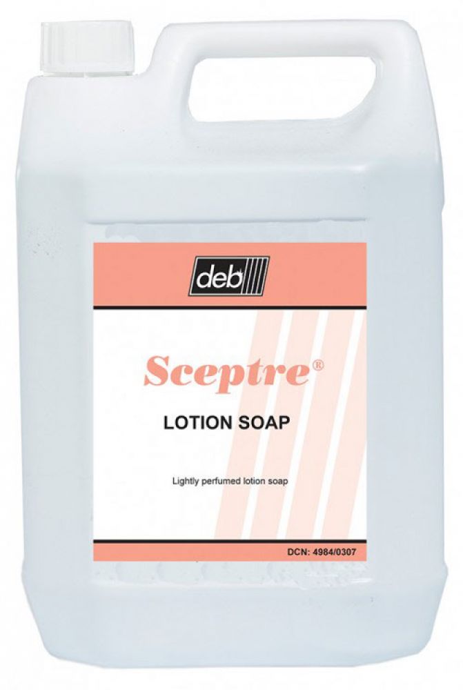 SC JOHNSON | DEB SCEPTRE LIGHTLY PERFUMED LOTION SOAP X 5 LTR | SCE60Q | SCE60Q