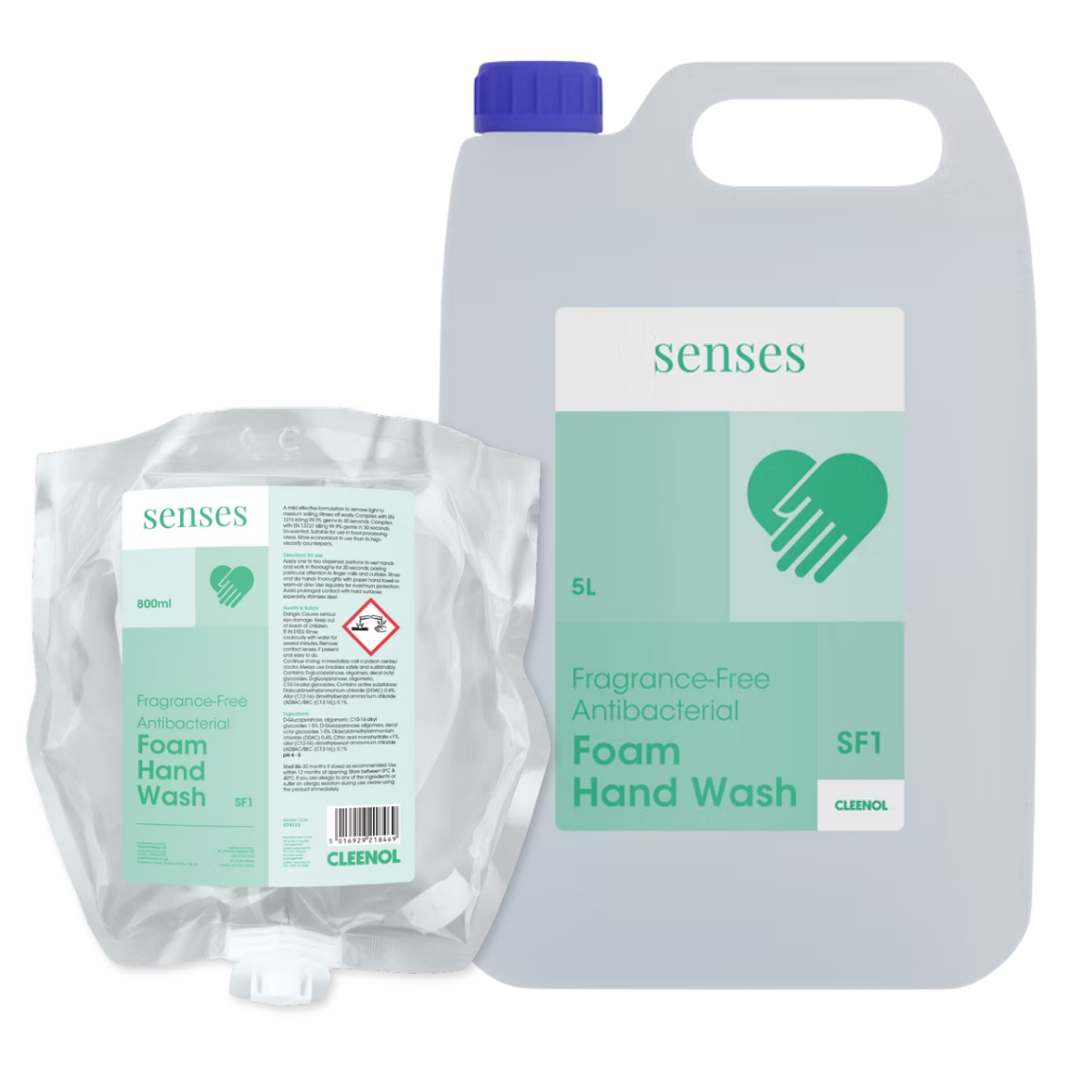 CLEENOL | SENSES FRAGRANCE-FREE ANTIBACTERIAL FOAM HAND WASH