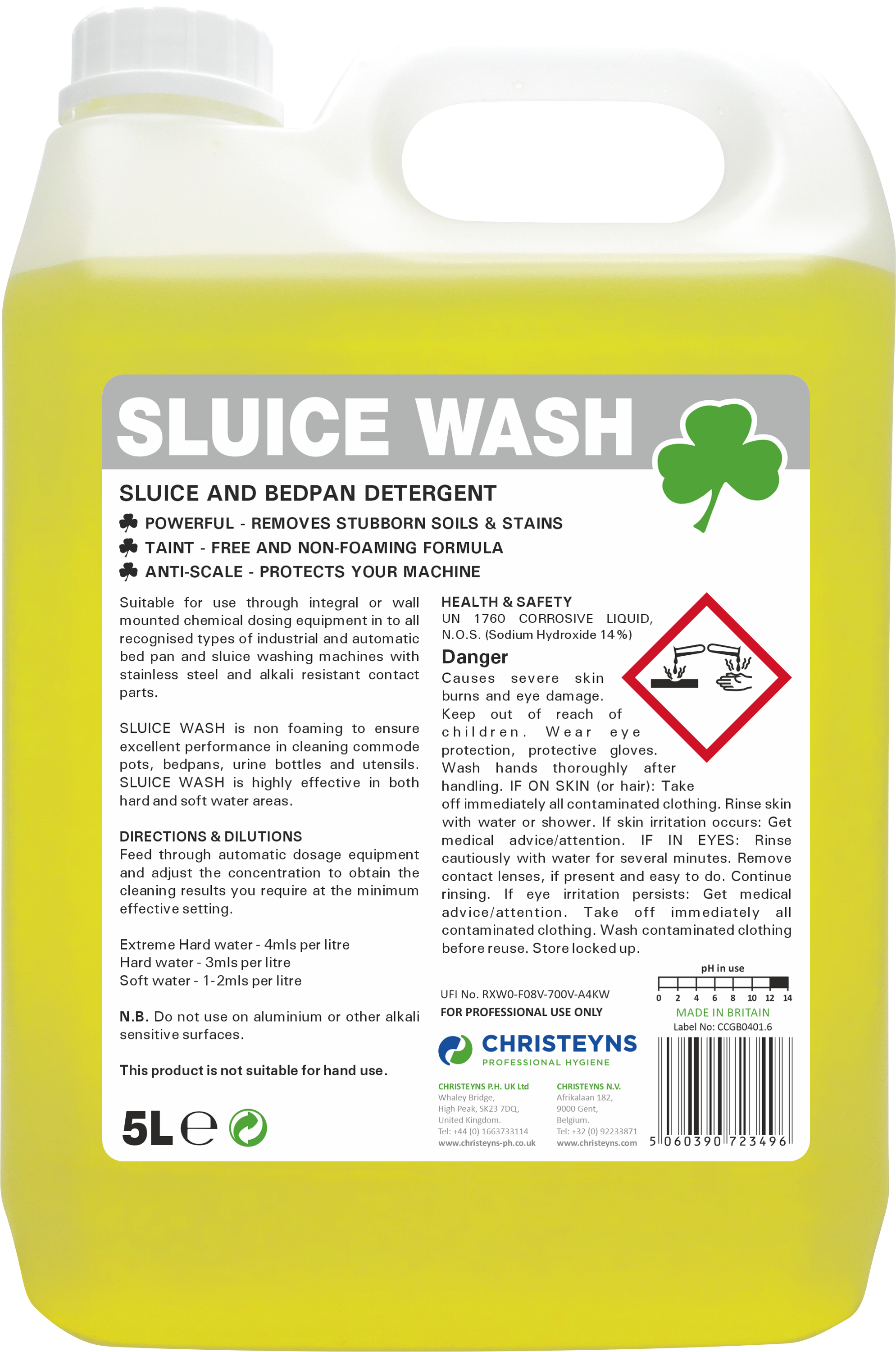 CHRISTEYNS (CLOVER) | 337 SLUICE WASH X 5LTR | 337
