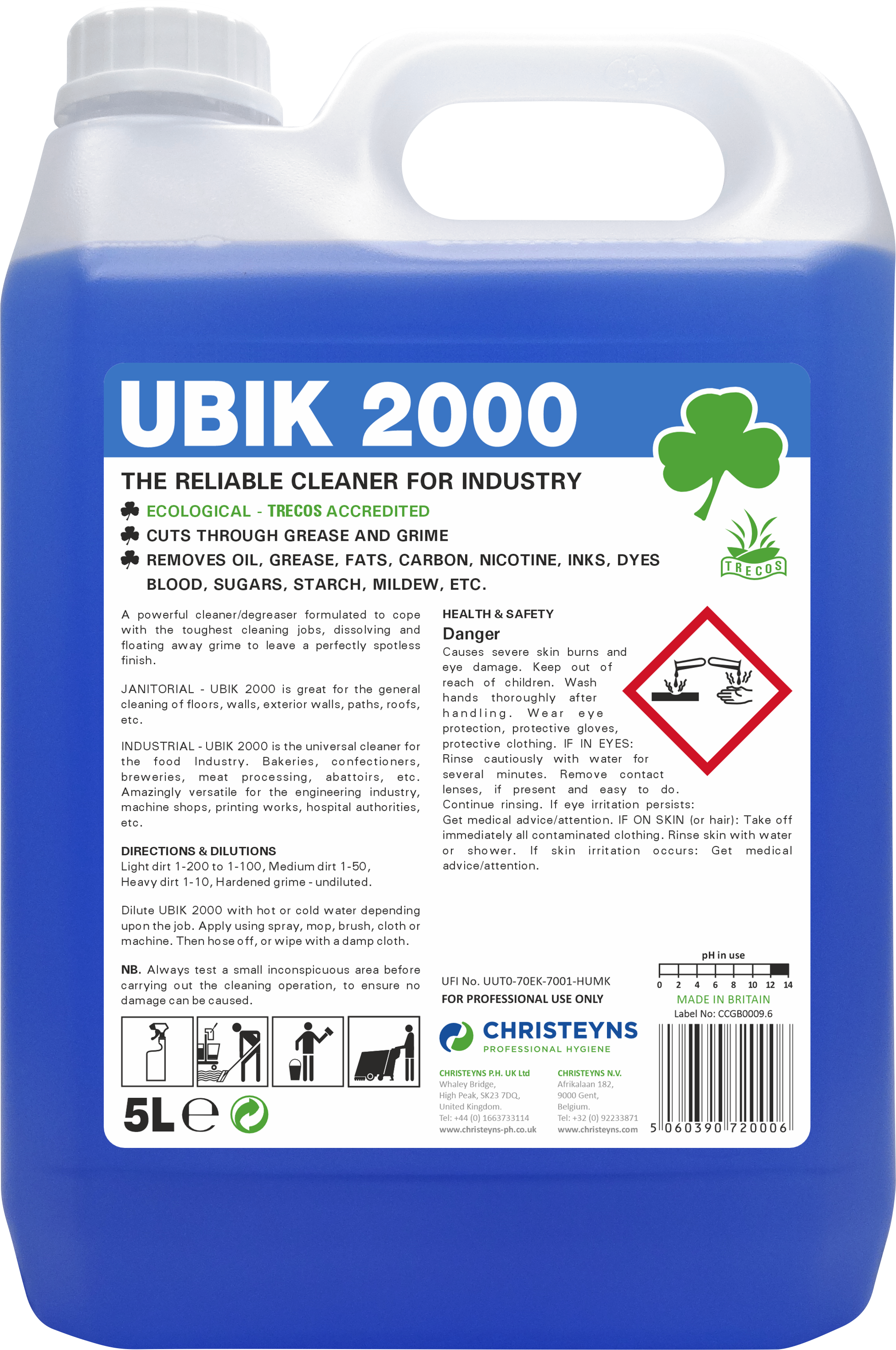 CHRISTEYNS (CLOVER) | UBIK 2000 X 5 LTR | 301