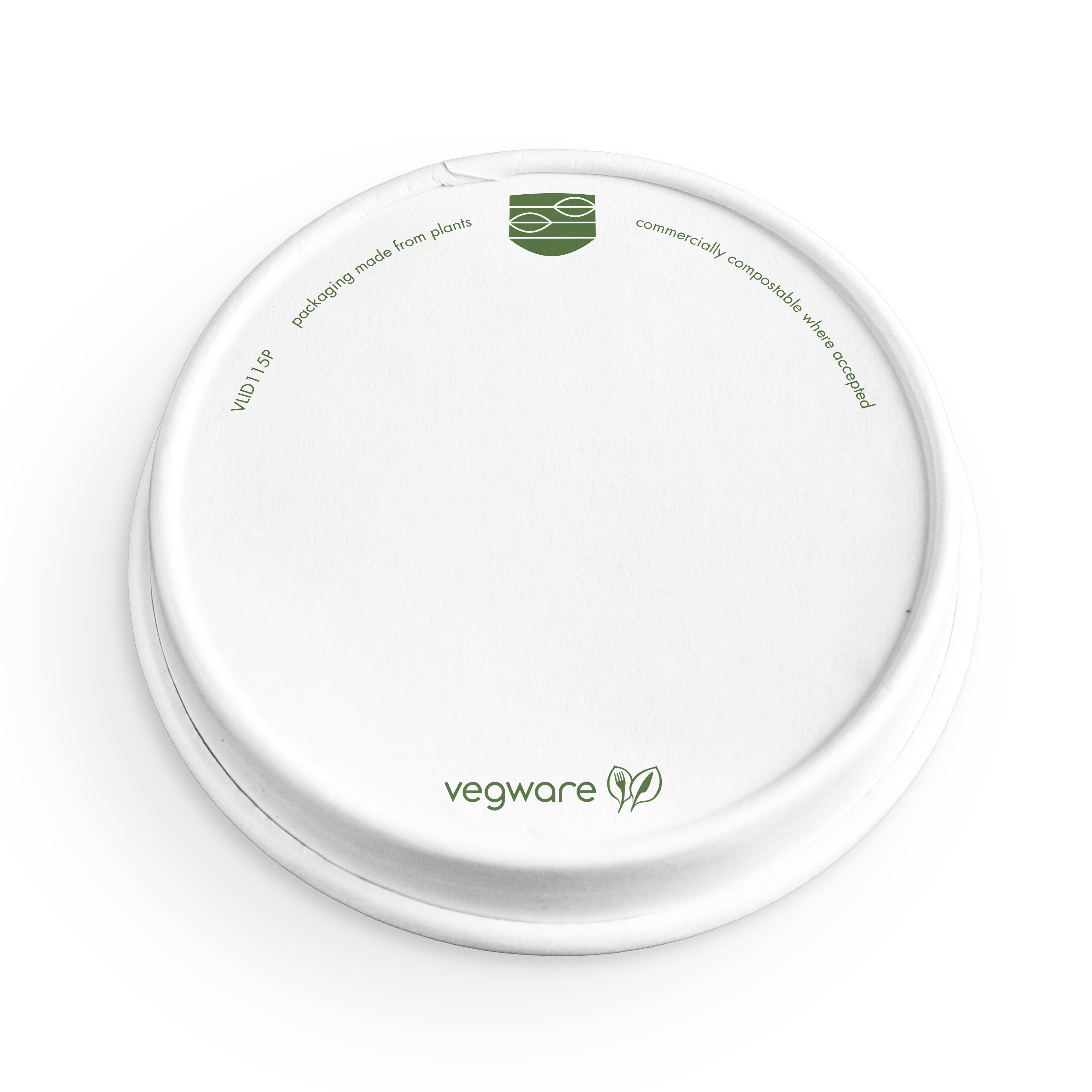 VEGWARE | 115-SERIES FLAT PAPER HOT LID X 500 | VLID115P