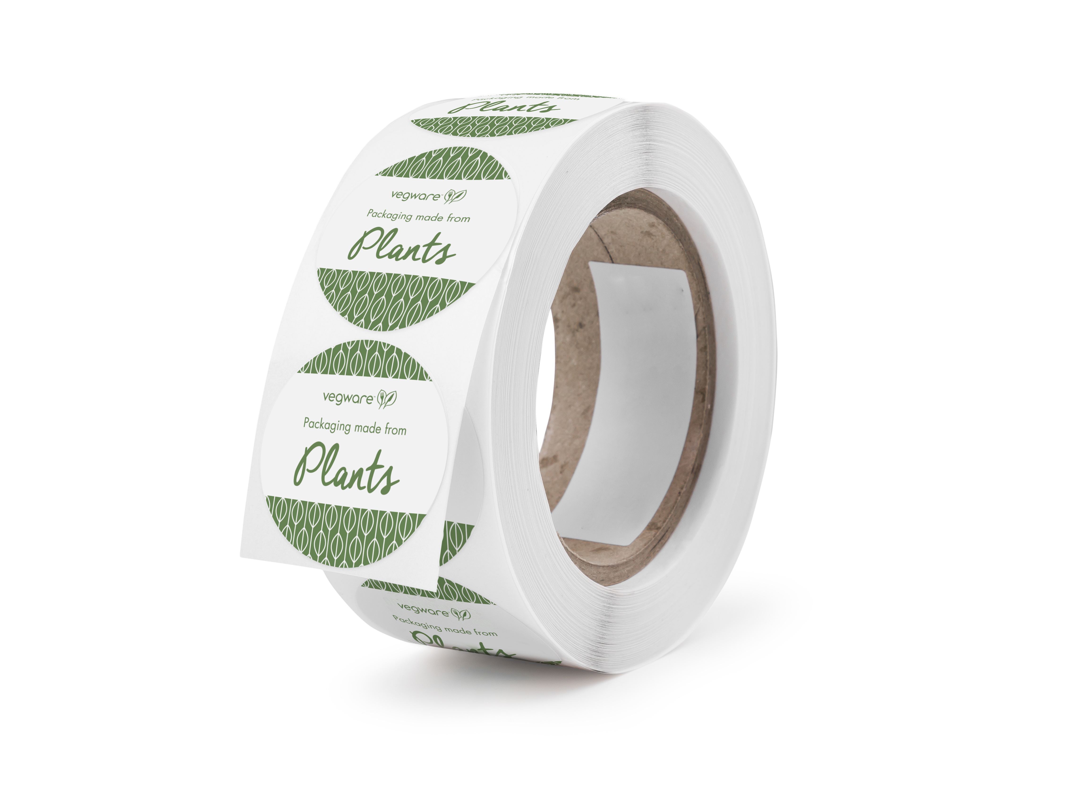 VEGWARE | 45MM ROUND COMPOSTABLE STICKER X 1000 | VRST45