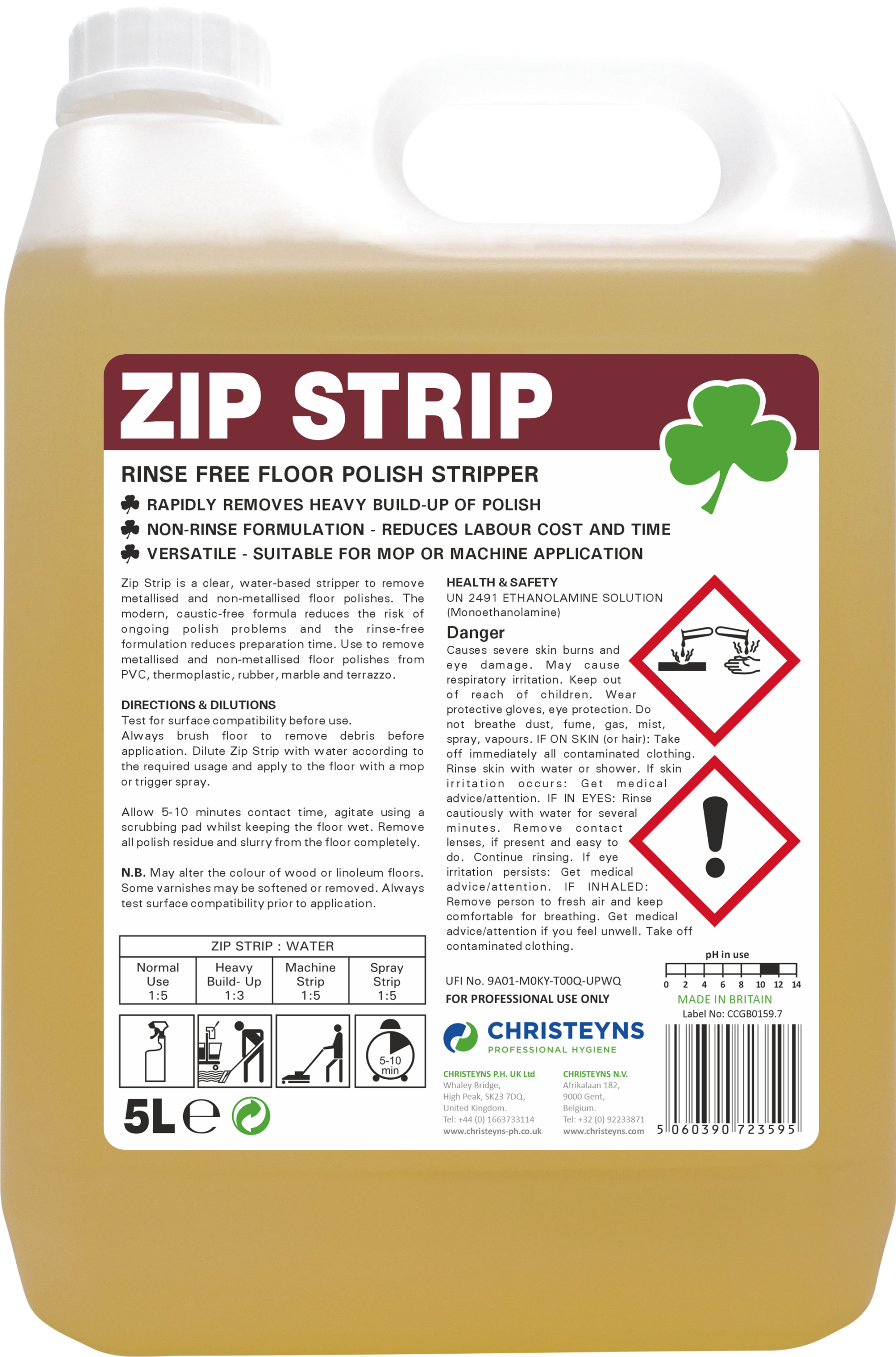 CHRISTEYNS (CLOVER) | 365 ZIP STRIP X 5 LTR | 365