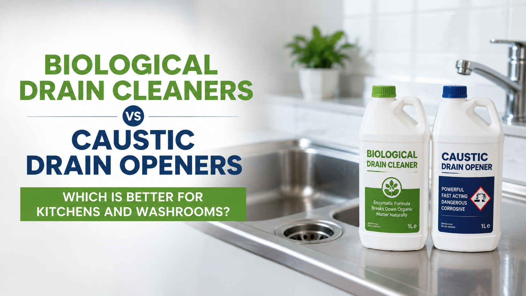 Biological Drain Cleaners vs Caustic Drain Openers: Which Is Better for Kitchens and Washrooms?