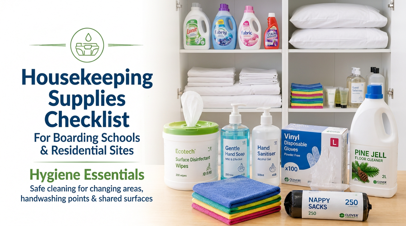 Housekeeping Supplies Checklist for Boarding Schools and Residential Sites