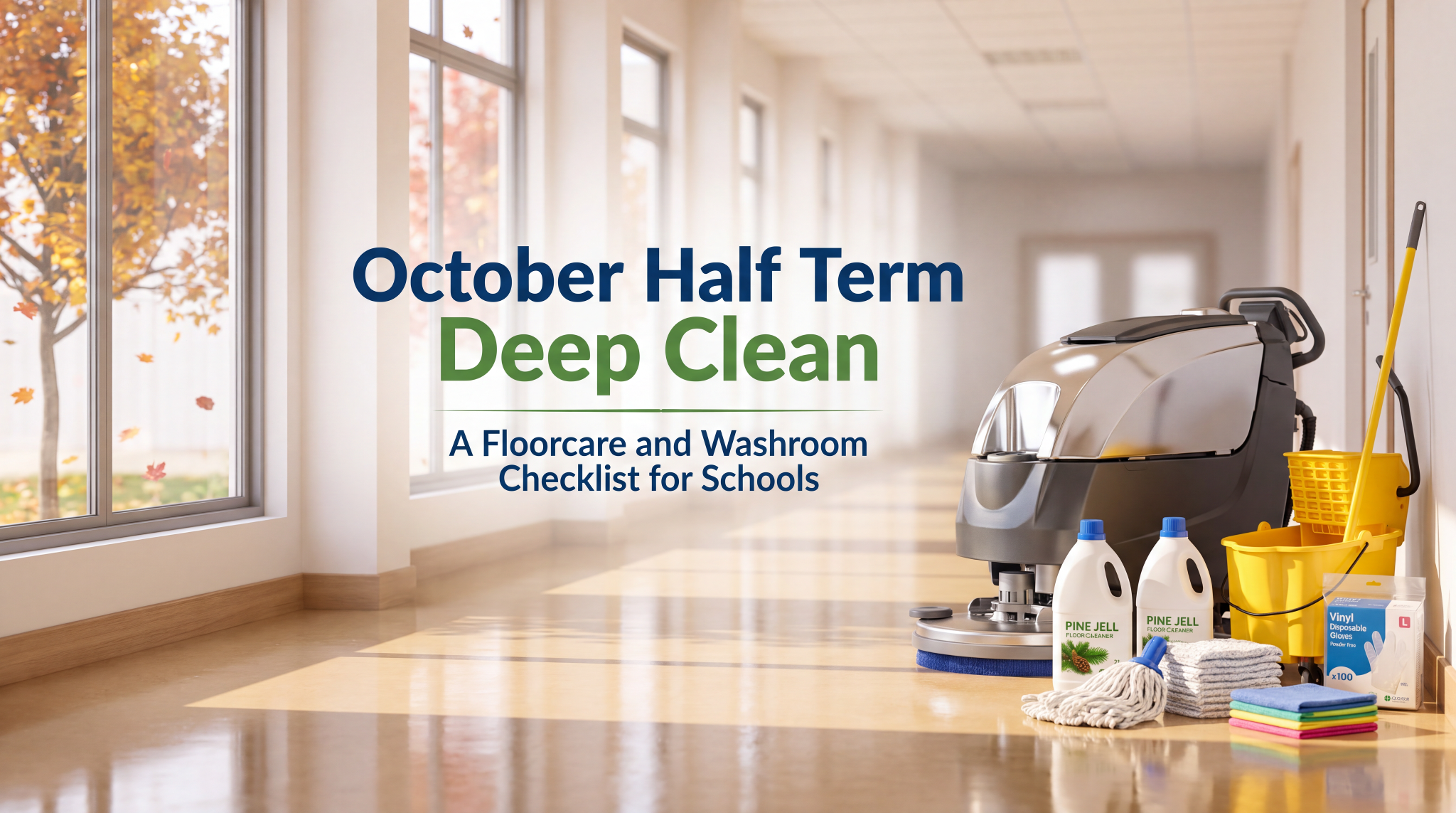October Half Term Deep Clean: A Floorcare and Washroom Checklist for Schools