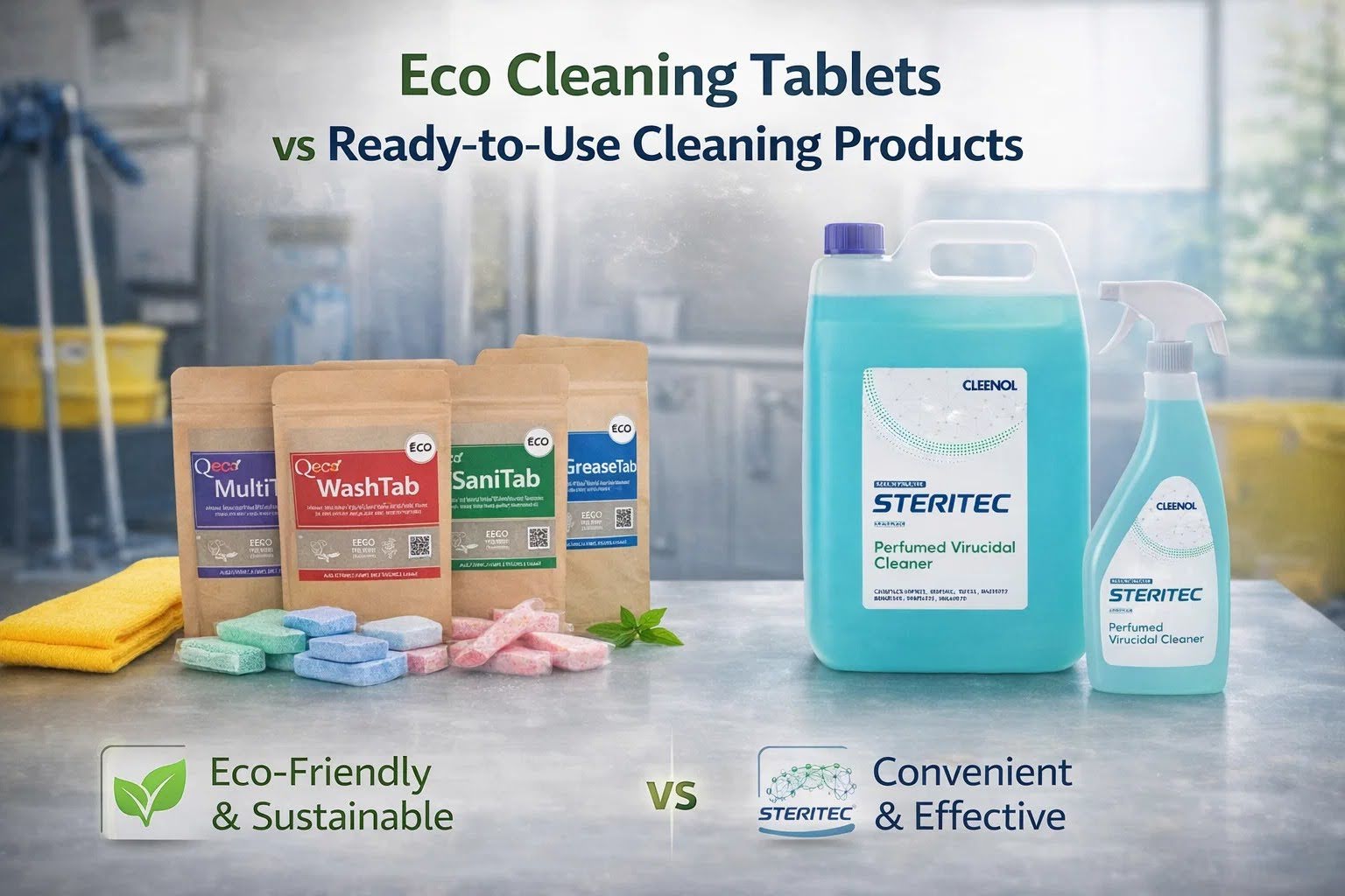 Q-Eco Tabs vs Ready-to-Use Cleaners: Which Is Better for Busy Facilities?