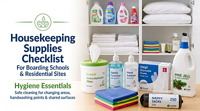 Housekeeping Supplies Checklist for Boarding Schools and Residential Sites