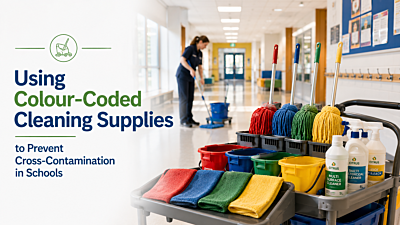 Using Colour-Coded Cleaning Supplies to Prevent Cross-Contamination in Schools