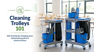 Cleaning Trolleys 101: How to Choose the Right Trolley for Your School or Site